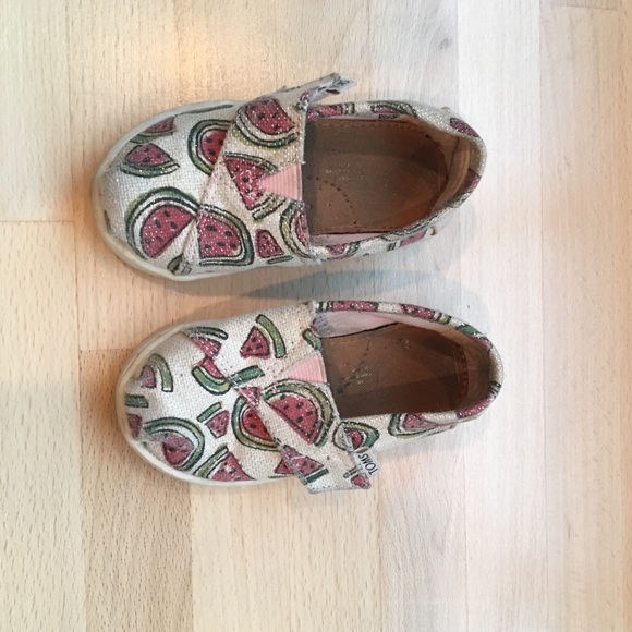 Toms Watermelon Toddler Slip Ons - SIZE 5 - Picture 2 of 3